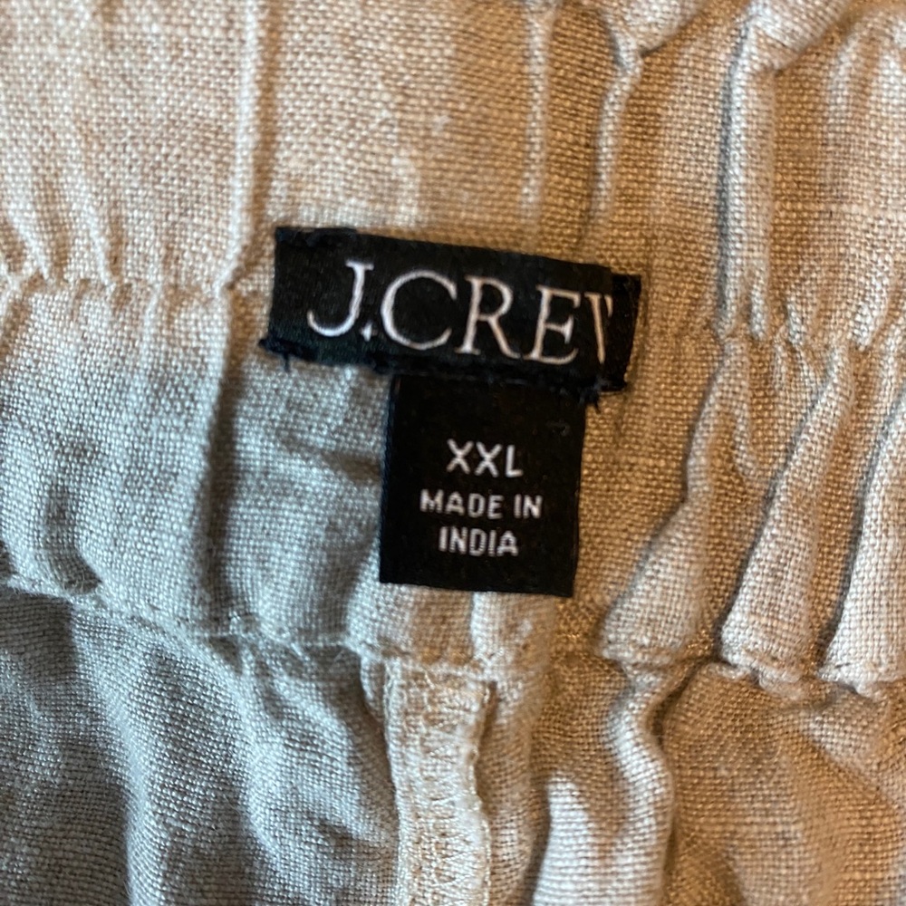 J Crew Tropez Linen Elastic Waist Pull On Shorts Size XXL - Picture 8 of 9
